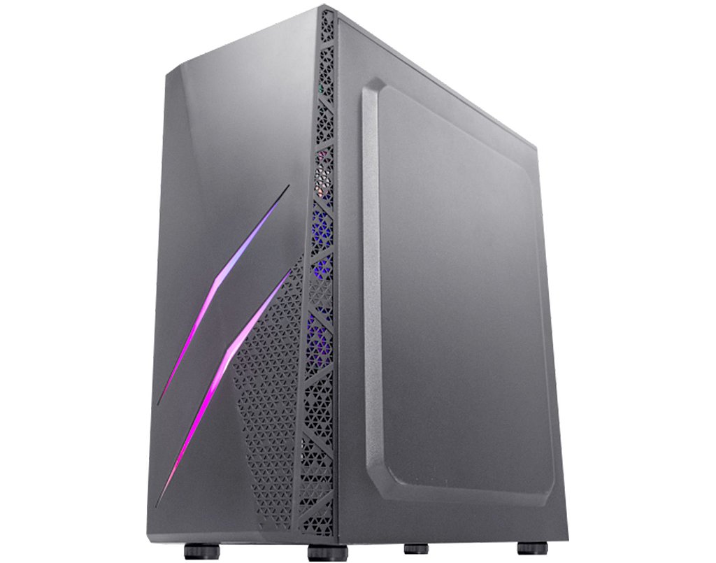 Detalhes de Gabinete K-Mex Gamer Kratos III Led RGB USB 2.0 - CG-50TP