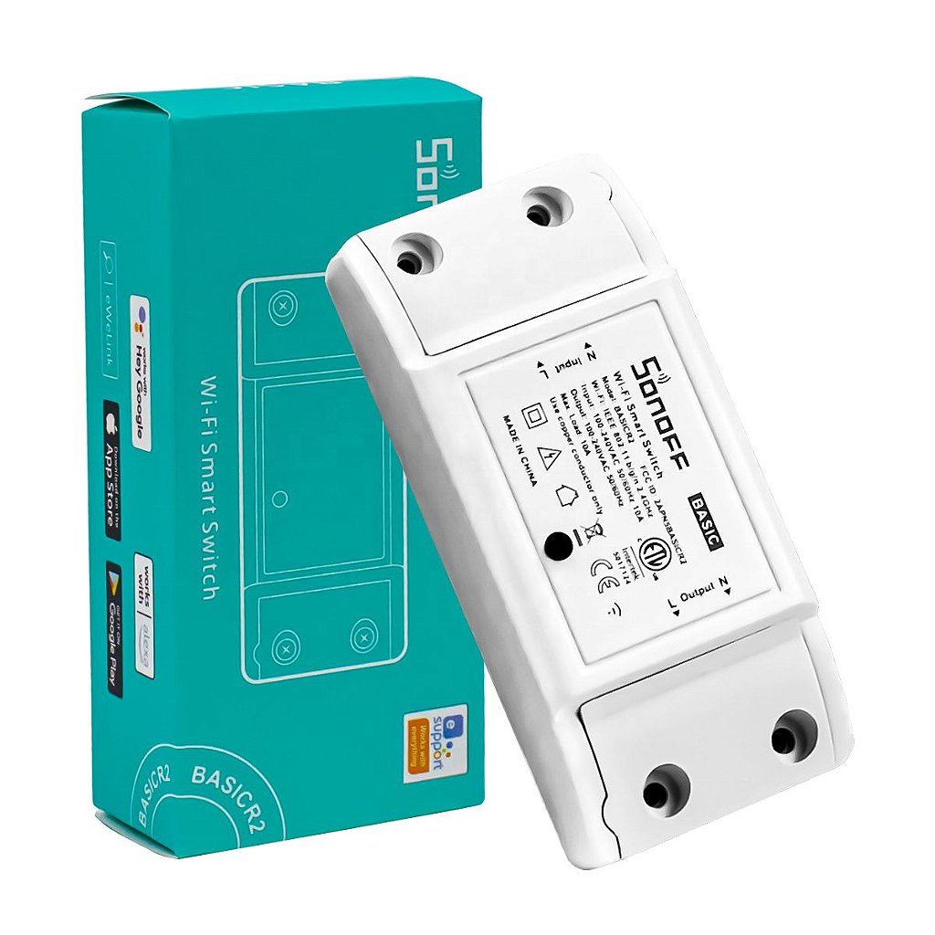 Sonoff Basic R2 10A Smart WiFi Light Switch Alexa e Google Home