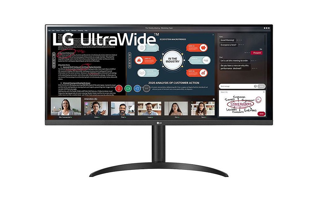 Monitor UltraWide LG 34'' IPS FHD AMD FreeSync -  34WP550-B