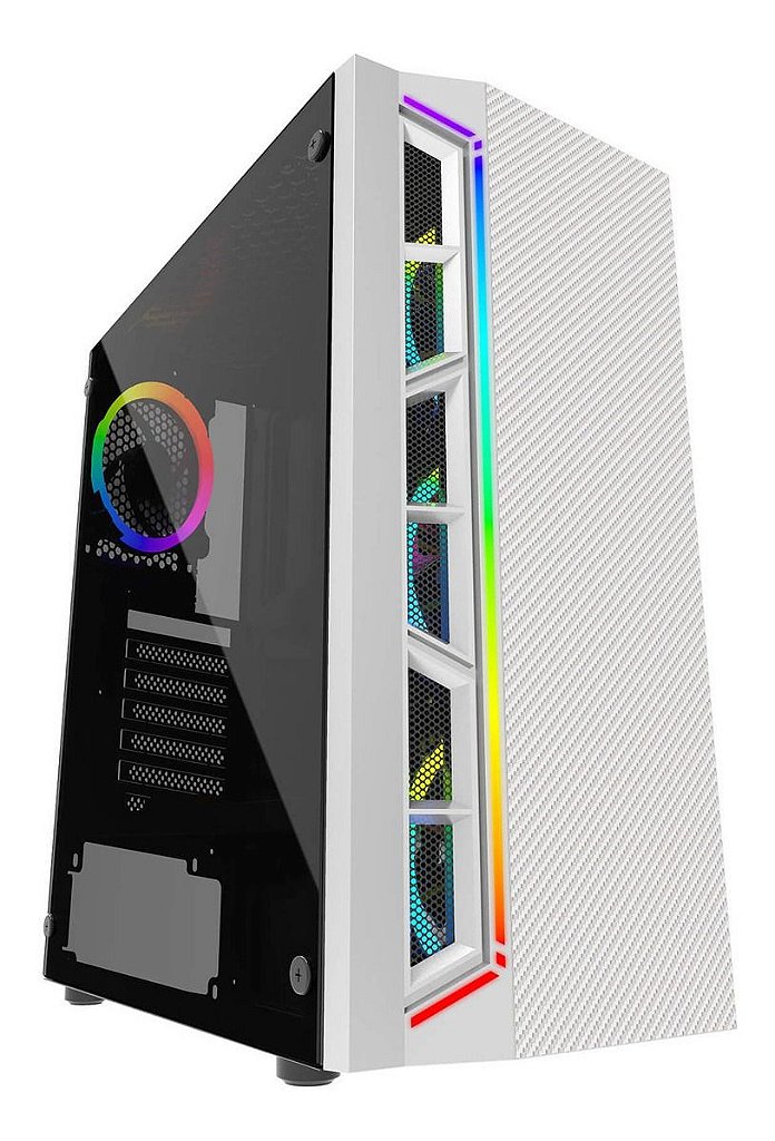 Gabinete Gamer BlueCase BG-033W RGB Vidro Mid Tower USB 3.0