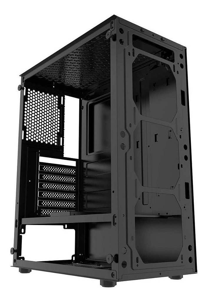 Detalhes de Gabinete Gamer BlueCase BG-033W RGB Vidro Mid Tower USB 3.0