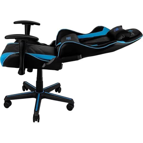 Detalhes de Cadeira Gamer Draxen DN2 Giratória Encosto Reclinável Preto/Azul - Dn002-Bls