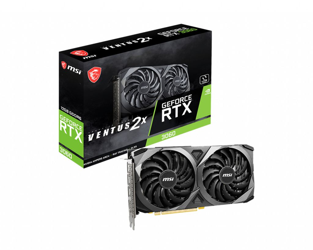 Placa de Vídeo MSI NVIDIA GeForce RTX 3060 GDDR6 Ventus 2x 12GB GDDR6 - 912-V397-272