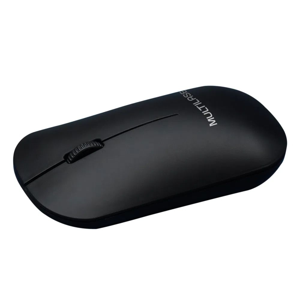 Detalhes de Mouse Sem Fio Slim Usb 1200dpi 3 Botões Box Preto - MO307