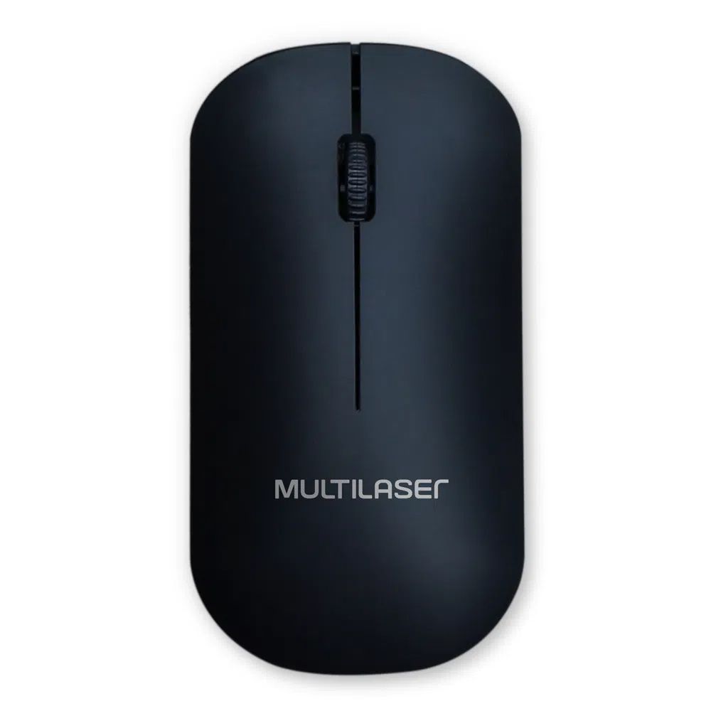 Mouse Sem Fio Slim Usb 1200dpi 3 Botões Box Preto - MO307