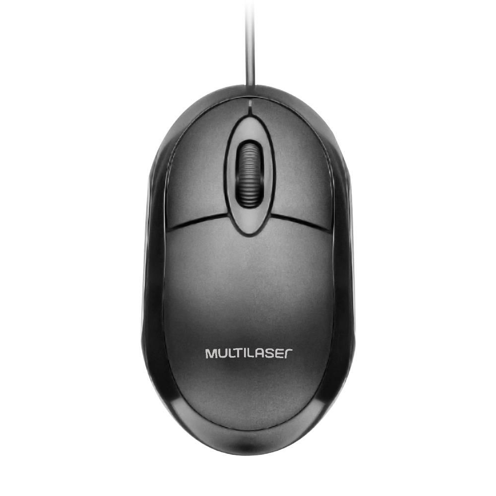 Mouse Multilaser Classic Conexão USB 1200dpi Preto - MO300
