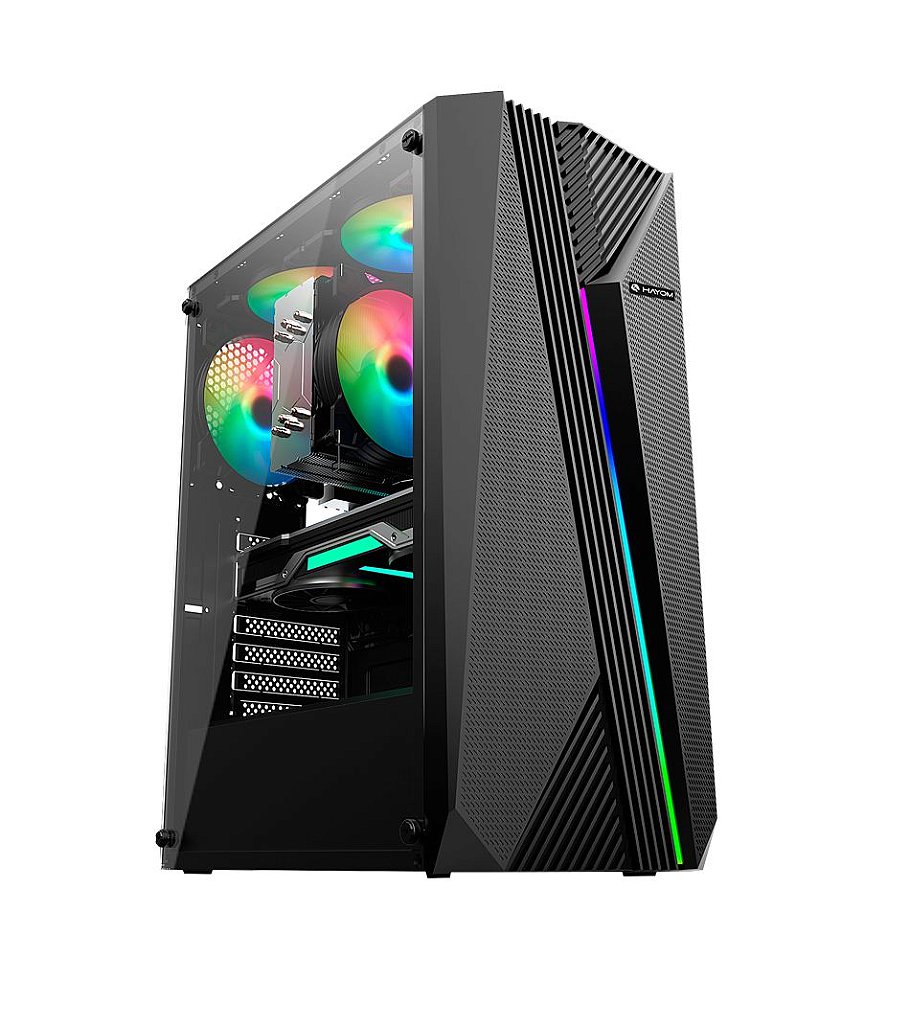 Gabinete Gamer MidTower GB1721 Led RGB Usb 3.0 Hayom