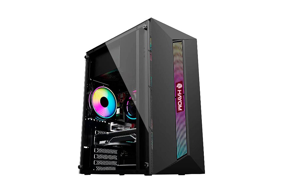 Gabinete Gamer Hayom MidTower GB1722 Led RGB Usb 3.0