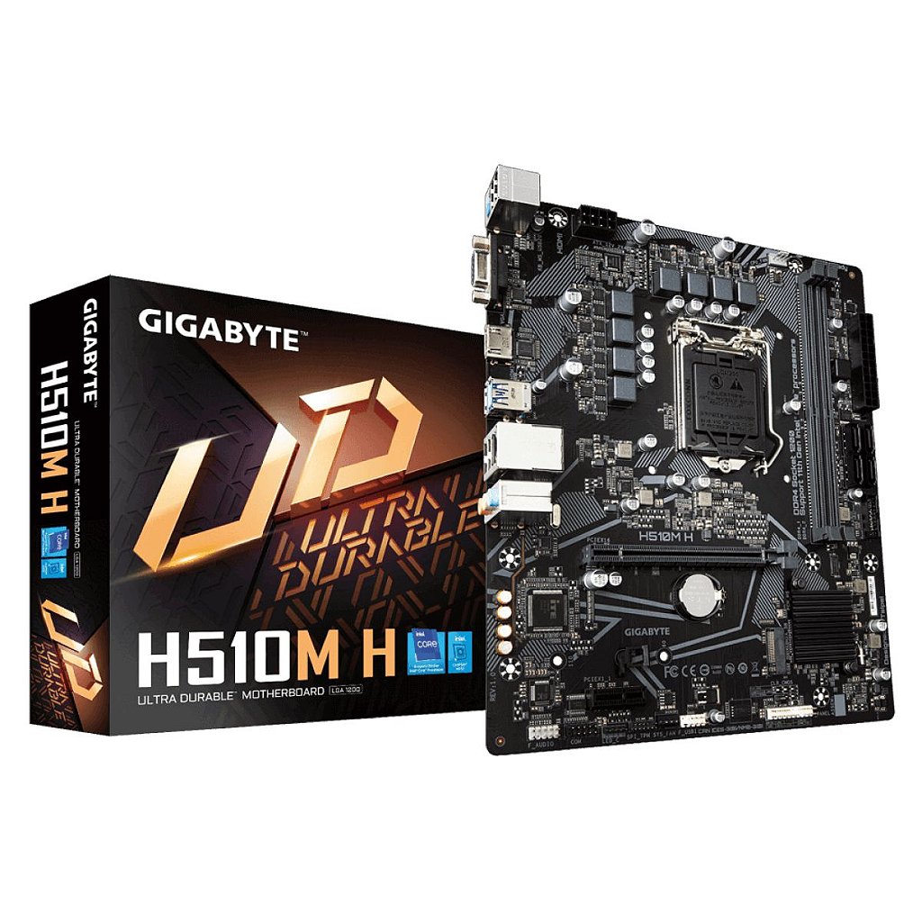 Placa Mãe Gigabyte H510M H Chipset H510 Intel LGA 1200 mATX DDR4