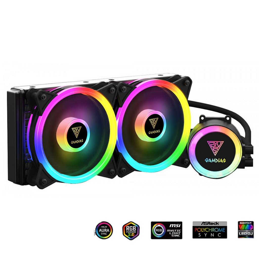 Water Cooler Chione M2-240R RGB Controlador 240mm Intel AMD