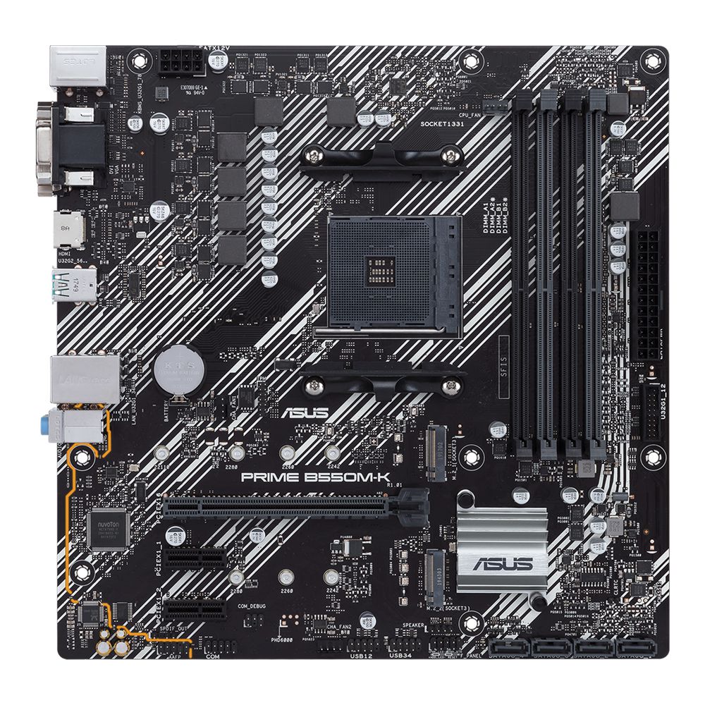 Detalhes de Placa Mãe Asus Prime B550M-K AMD AM4 M.2 HDMI Chipset B550 