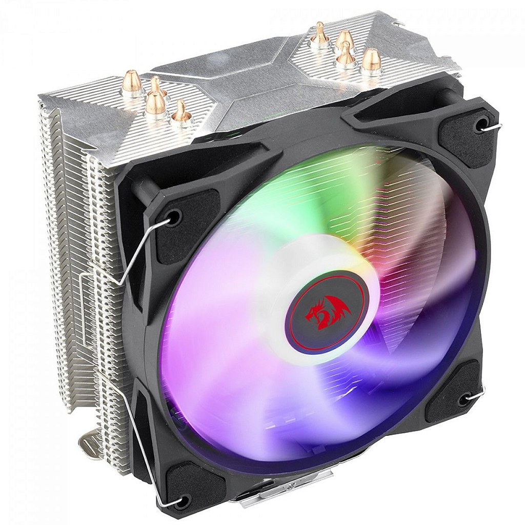 Detalhes de AirCooler para Processador Led Rainbow Redragon Tyr CC9104