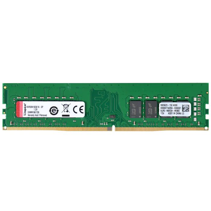 Detalhes de Memória Ram DDR4 16GB 2666Mhz Kingston UDIM - KVR26N19D8/16