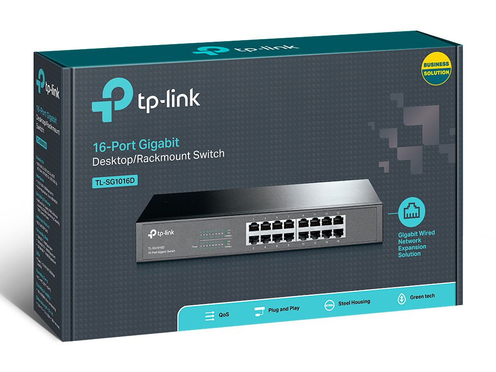 Switch de Mesa Tp-Link 16 Portas 10/100/1000 - TL-SF1016D