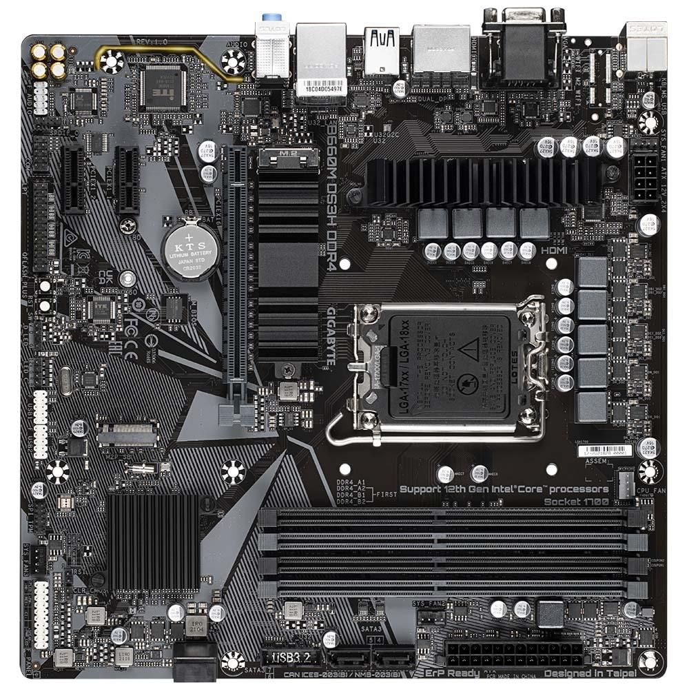 Detalhes de Placa mãe Gamer Gigabyte B660M DS3H DDR4 Matx Intel LGA 1700
