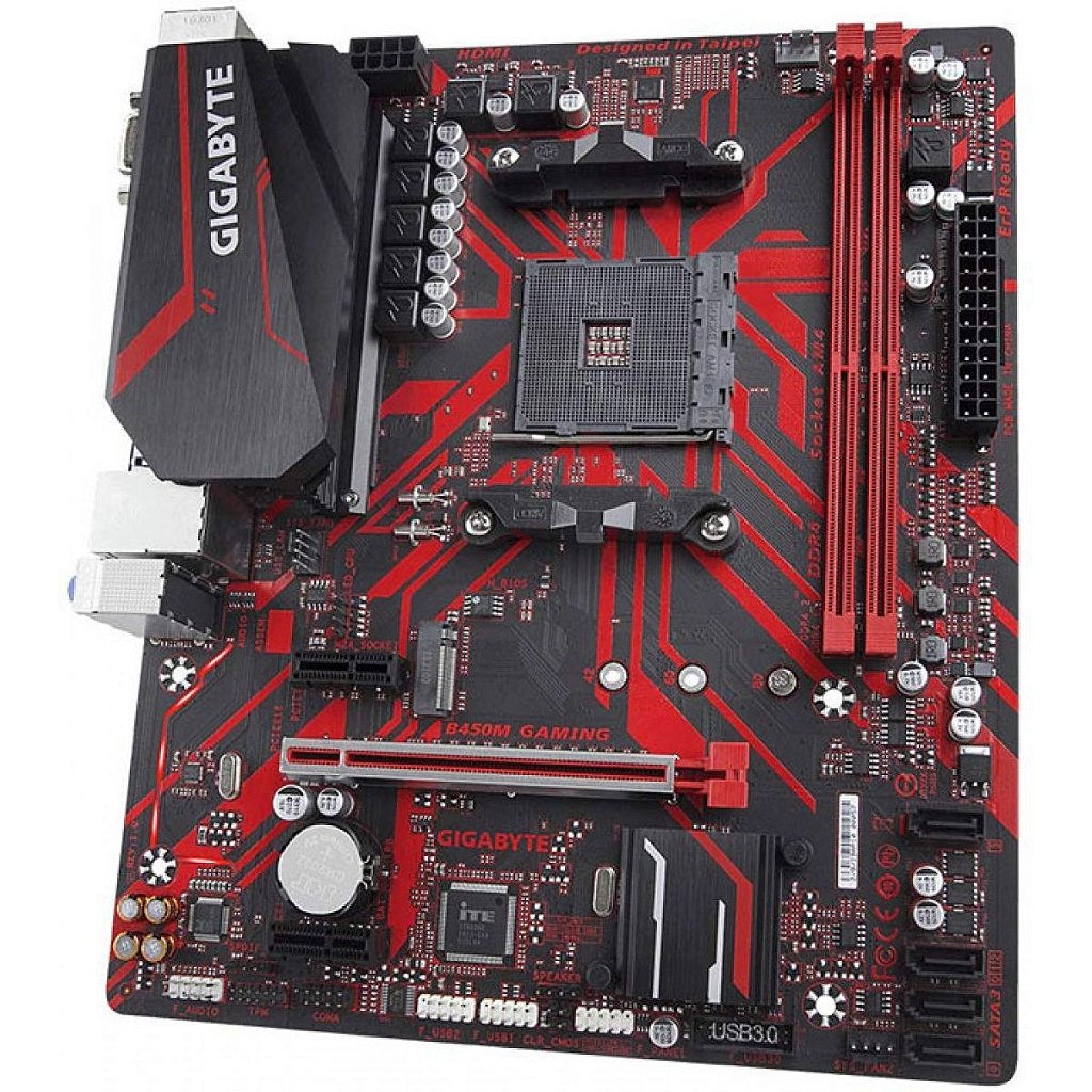 Detalhes de Placa Mae Gamer Gigabyte B450M Gaming B450 AMD AM4 DDR4 mATX