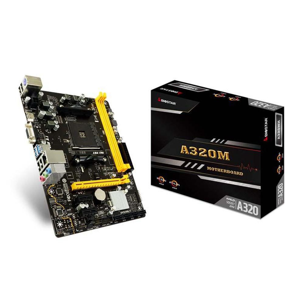 Placa Mãe Gamer Biostar A320MH DDR4 P/ Ryzen A320 AM4