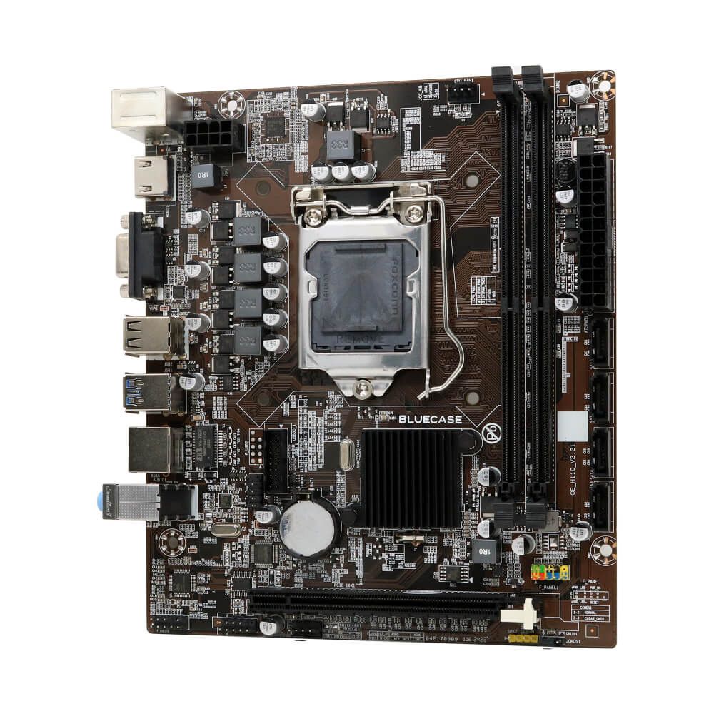 Detalhes de Placa Mãe Bluecase BMBH110 DDR4 LGA1151 Hdmi mATX 1000mbs