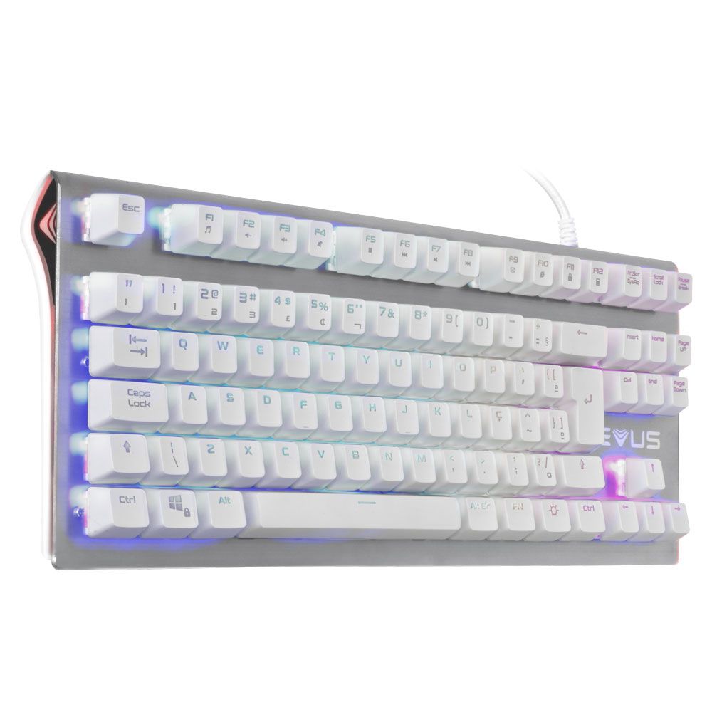 Detalhes de Teclado Mecânico Gamer Evus TC-06W Switch Brown Lightning