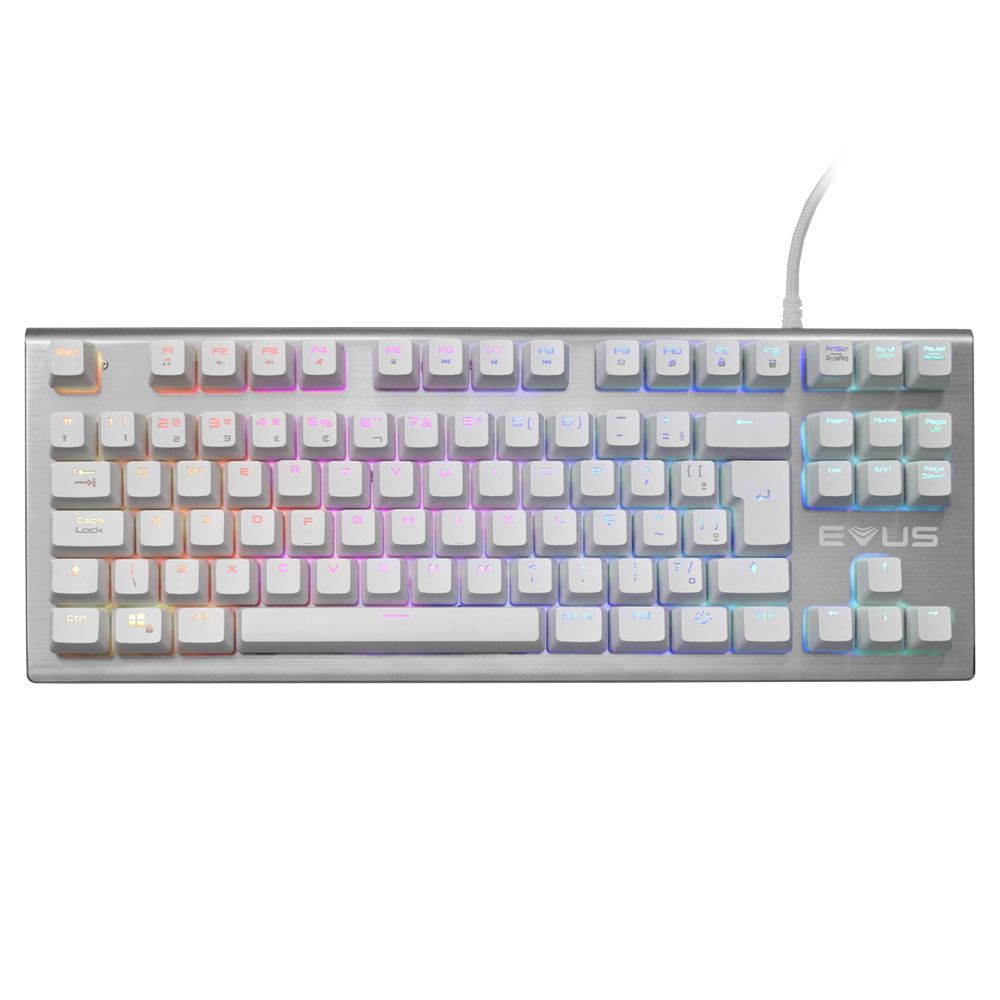 Teclado Mecânico Gamer Evus TC-06W Switch Brown Lightning