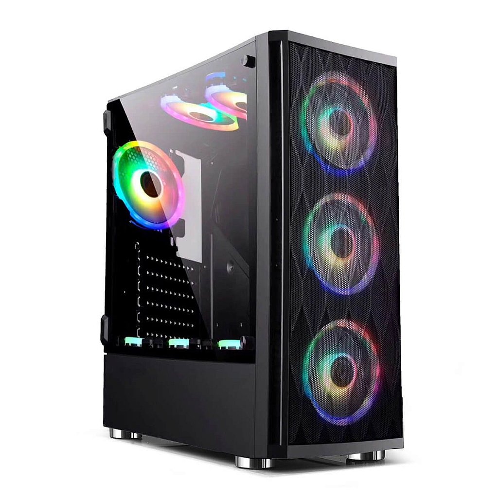 Gabinete Gamer ATX BG-025 Mesh Preto USB 3.0