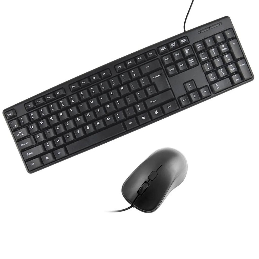 Kit Office 2 em 1 Mouse e Teclado Standard C/ fio - KS168241