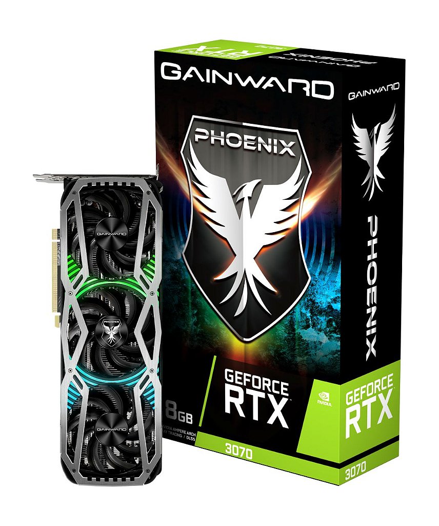 Placa De Vídeo Gainward Nvidia Geforce Rtx 3070 V1 8Gb Gddr6