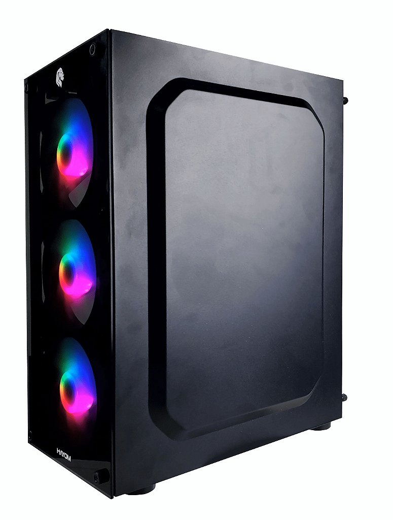 Detalhes de Gabinete Gamer Gb1749 Hayom C/4 Fans Mid Tower