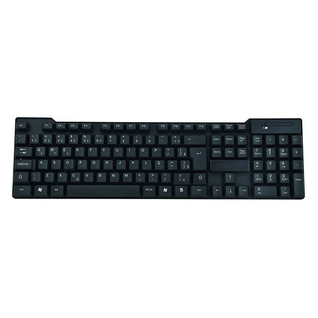 Detalhes de Kit Mouse e Teclado Office USB Sem Fio - KW192187 
