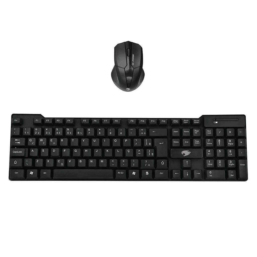 Kit Mouse e Teclado Office USB Sem Fio - KW192187 