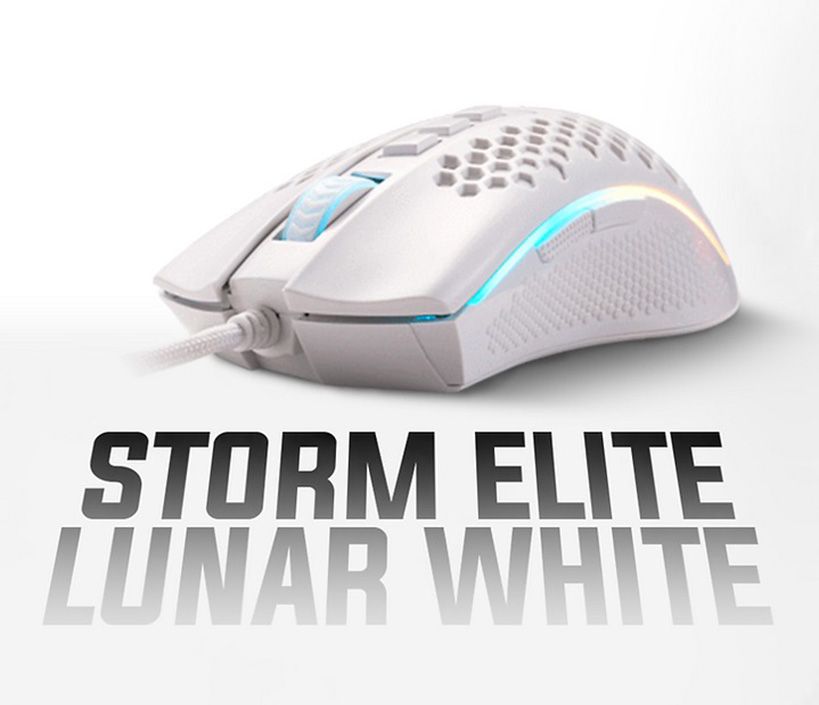 Mouse Gamer Redragon StormElite White 8 Botões RGB M988W-RGB