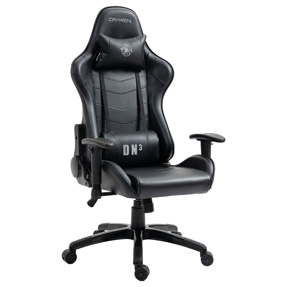 Detalhes de Cadeira Gamer Draxen DN2 Giratória Reclinável Black Dn003-Bk