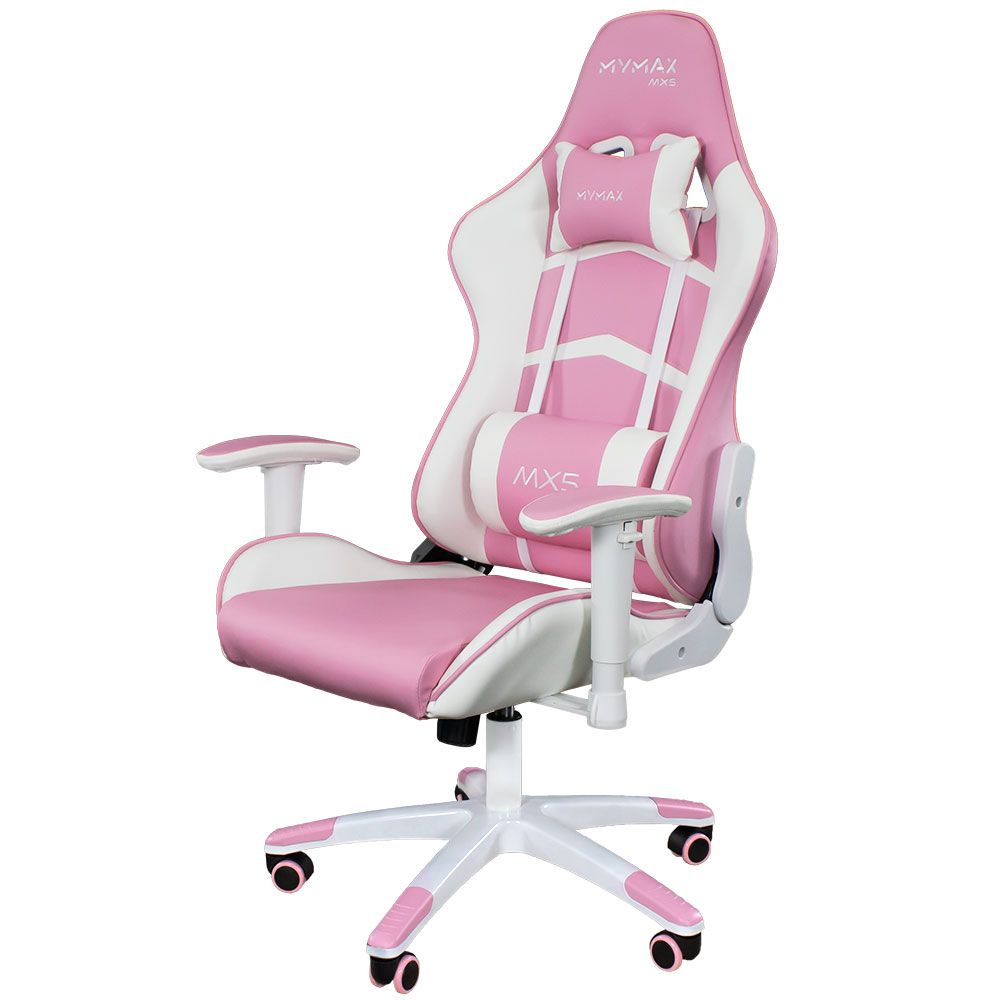 Detalhes de Cadeira Gamer MX5 Reclinável 180° Branco/Rosa - MGCH-MX5/PK