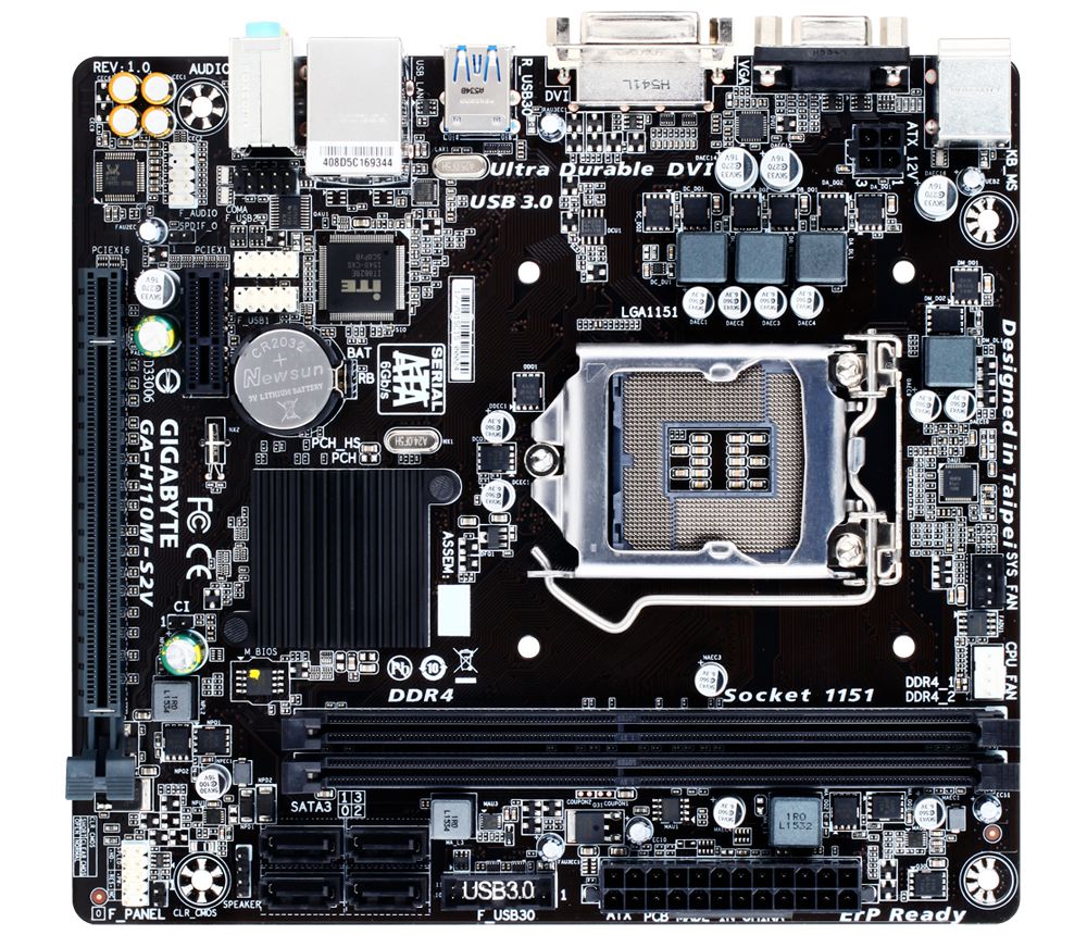 Detalhes de Placa Mãe Gigabyte H110M-S2V H110M DDR4 Intel LGA1151 Matx