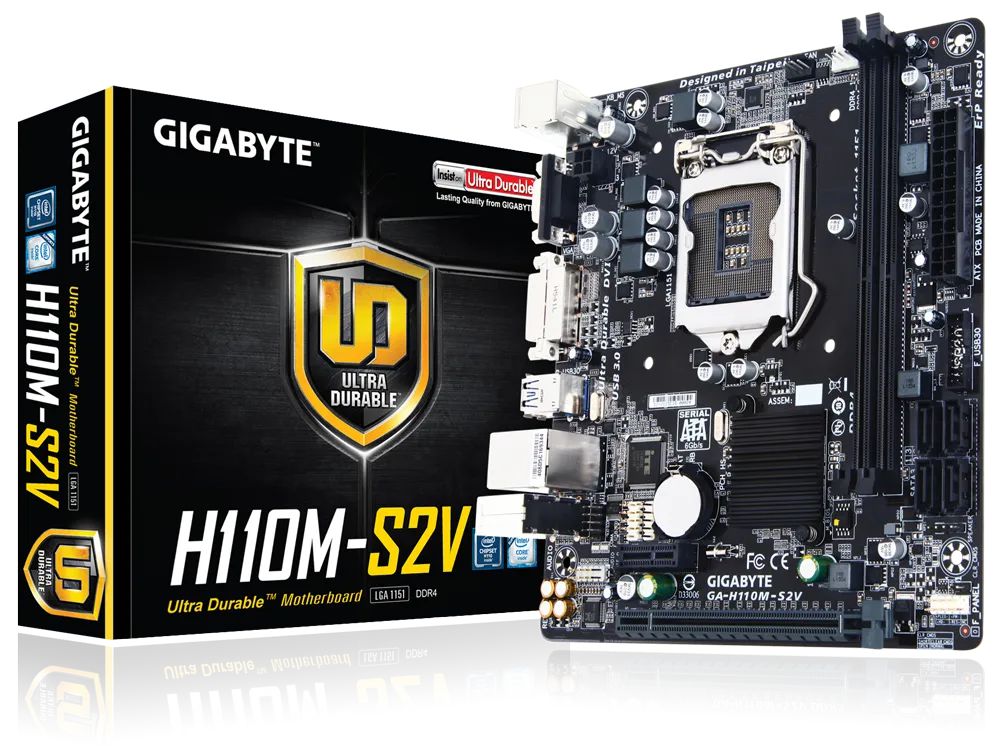 Placa Mãe Gigabyte H110M-S2V H110M DDR4 Intel LGA1151 Matx