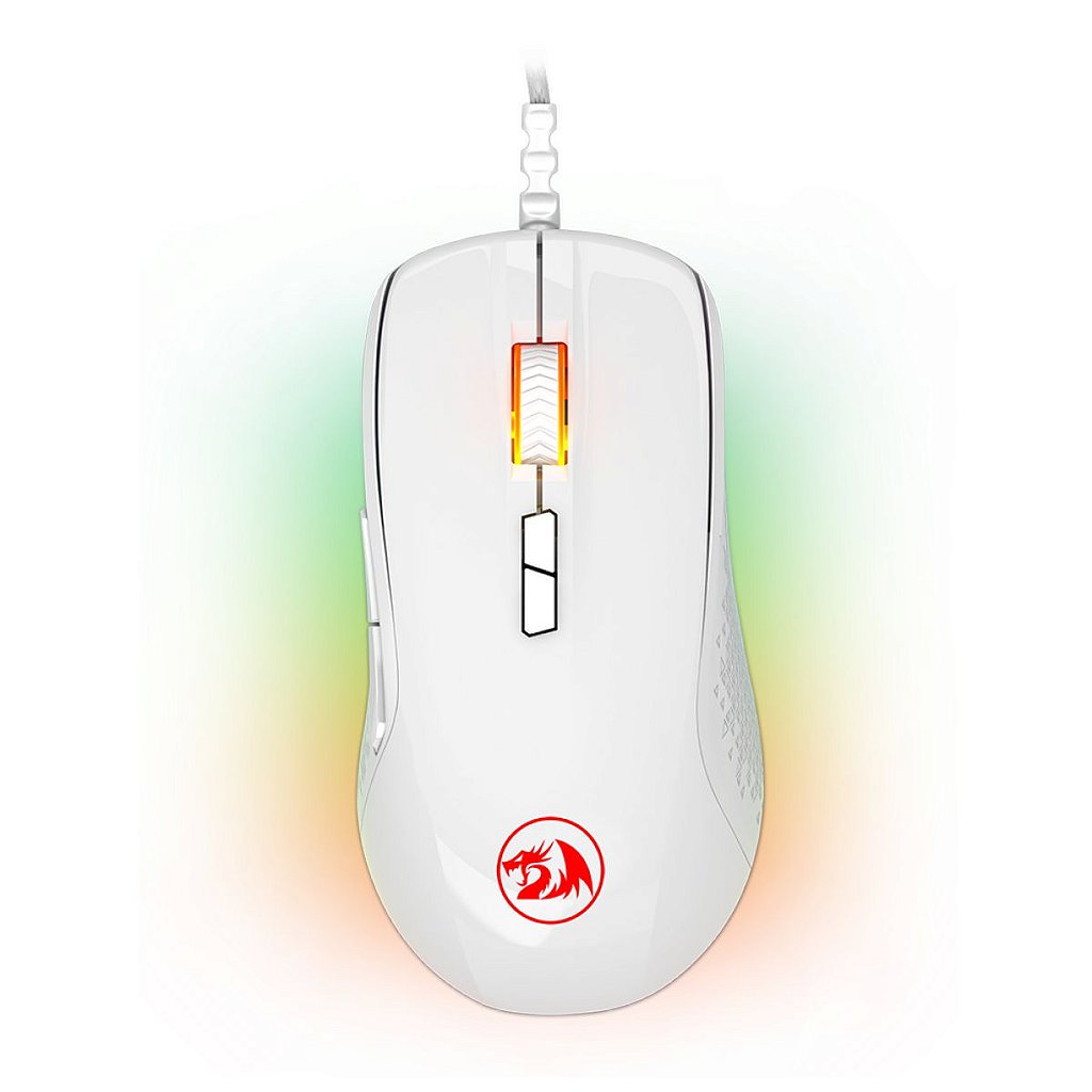 Mouse Gamer Redragon Stormrage Lunar White Led RGB M718W-RGB
