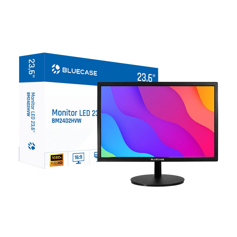 Monitor 24" Full Hd Led Vesa HDMI Preto Bluecase - BM24D2HVW