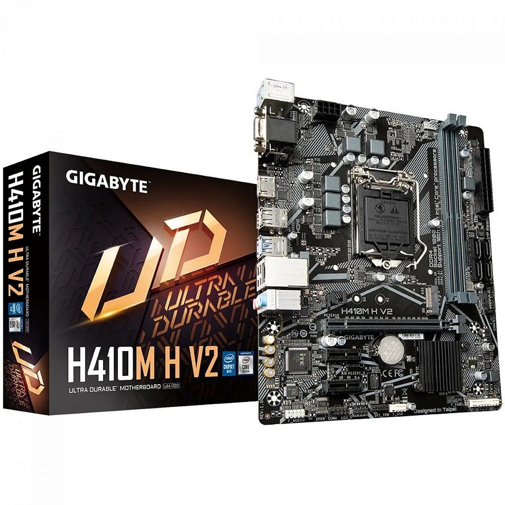 Placa mãe Gigabyte H410M H V2 LGA1200 DDR4
