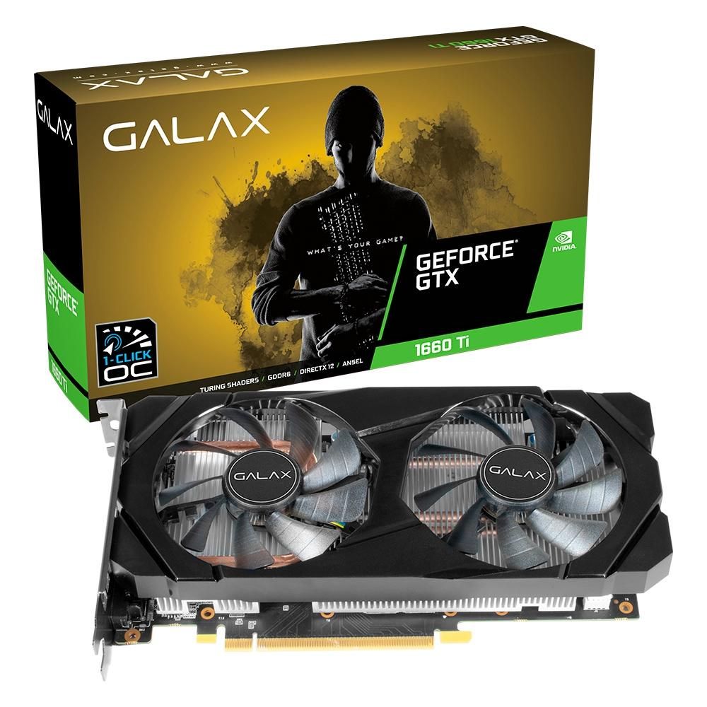 Placa de Vídeo Galax GeForce GTX 1660ti 1-Click OC 6GB GDDR6