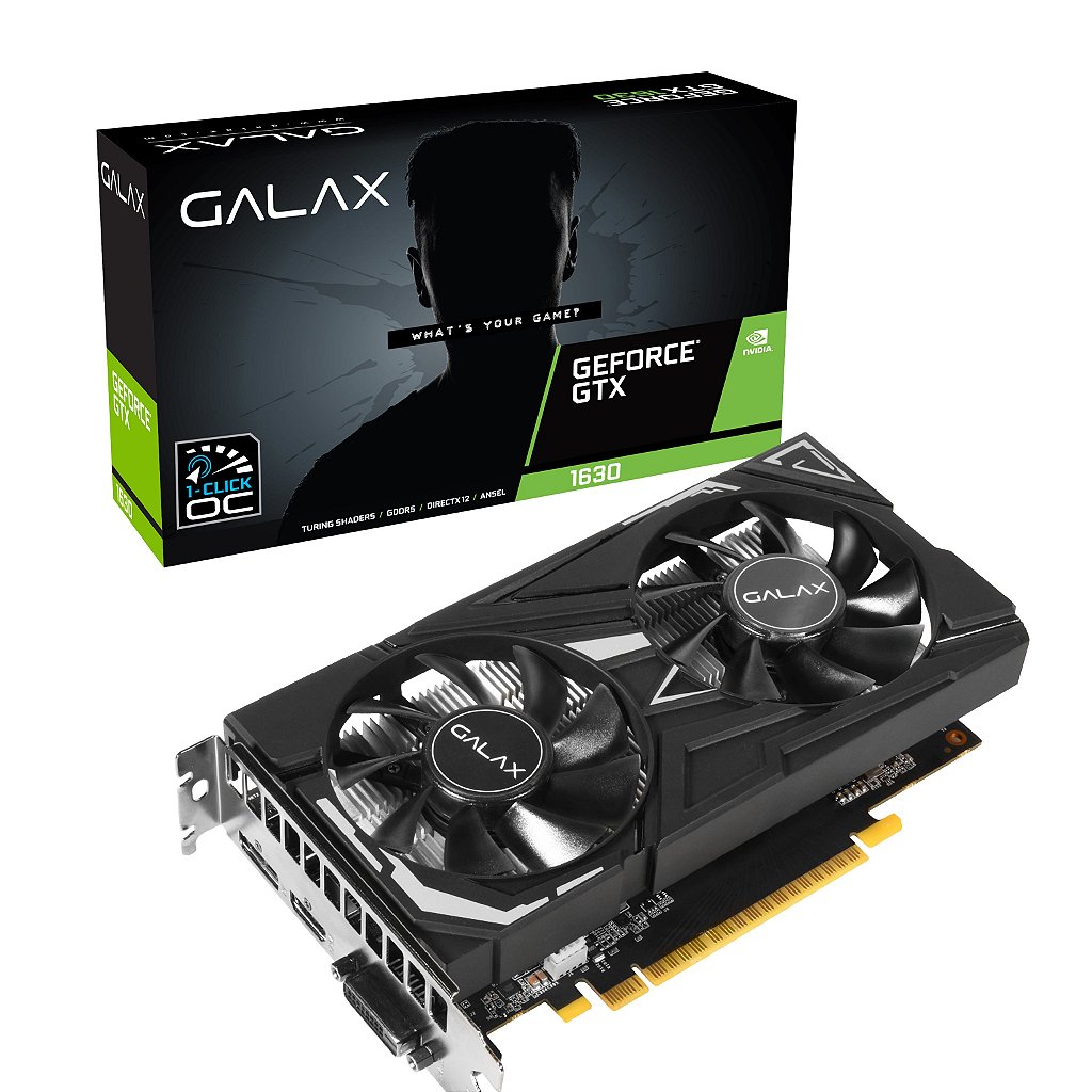 Placa de Vídeo Galax GeForce GTX 1630 EX 4GB GDDR6 HDMI DiplayPort