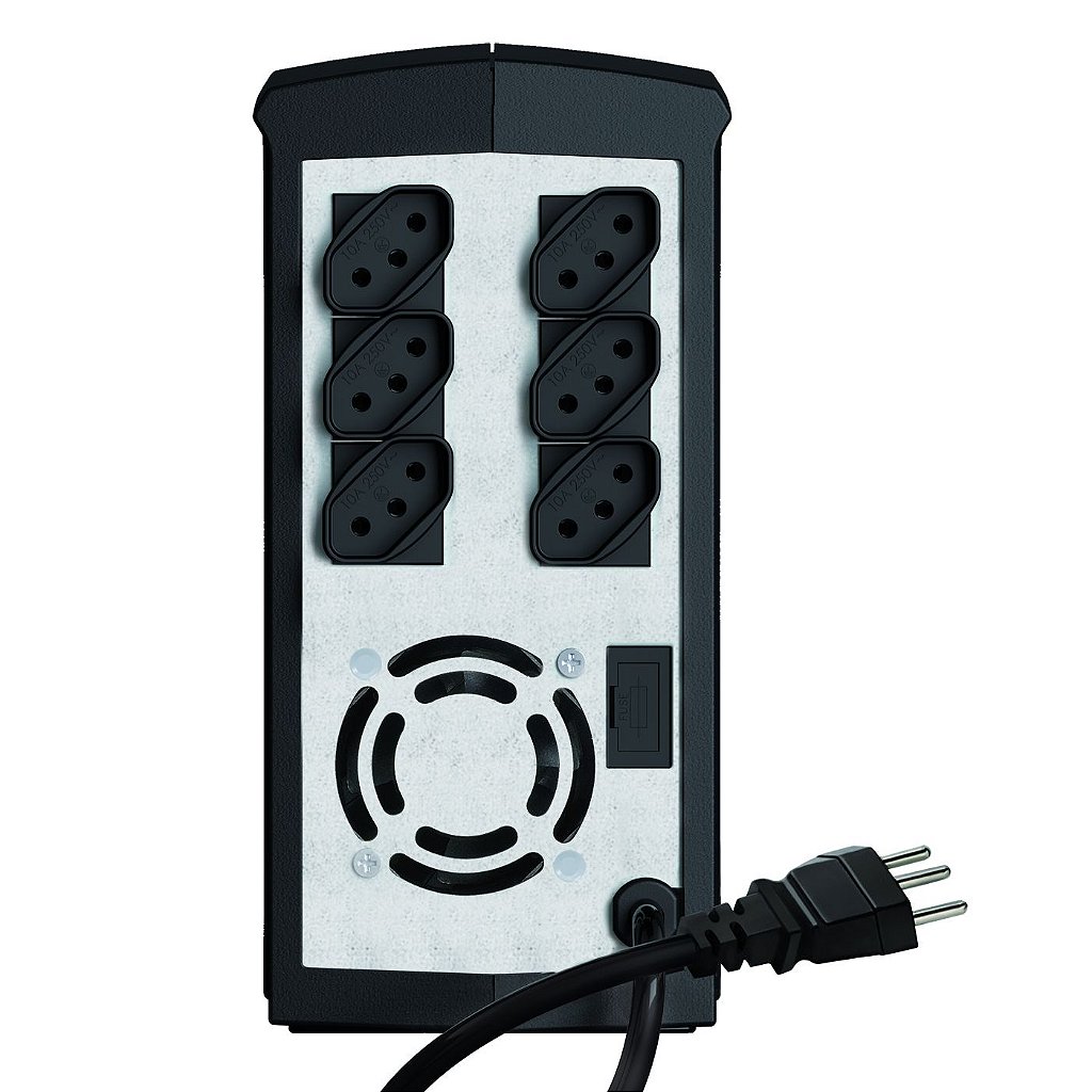 Detalhes de Nobreak SMS Station II 1200Va 6 tomadas Monovolt ST1200Bi 