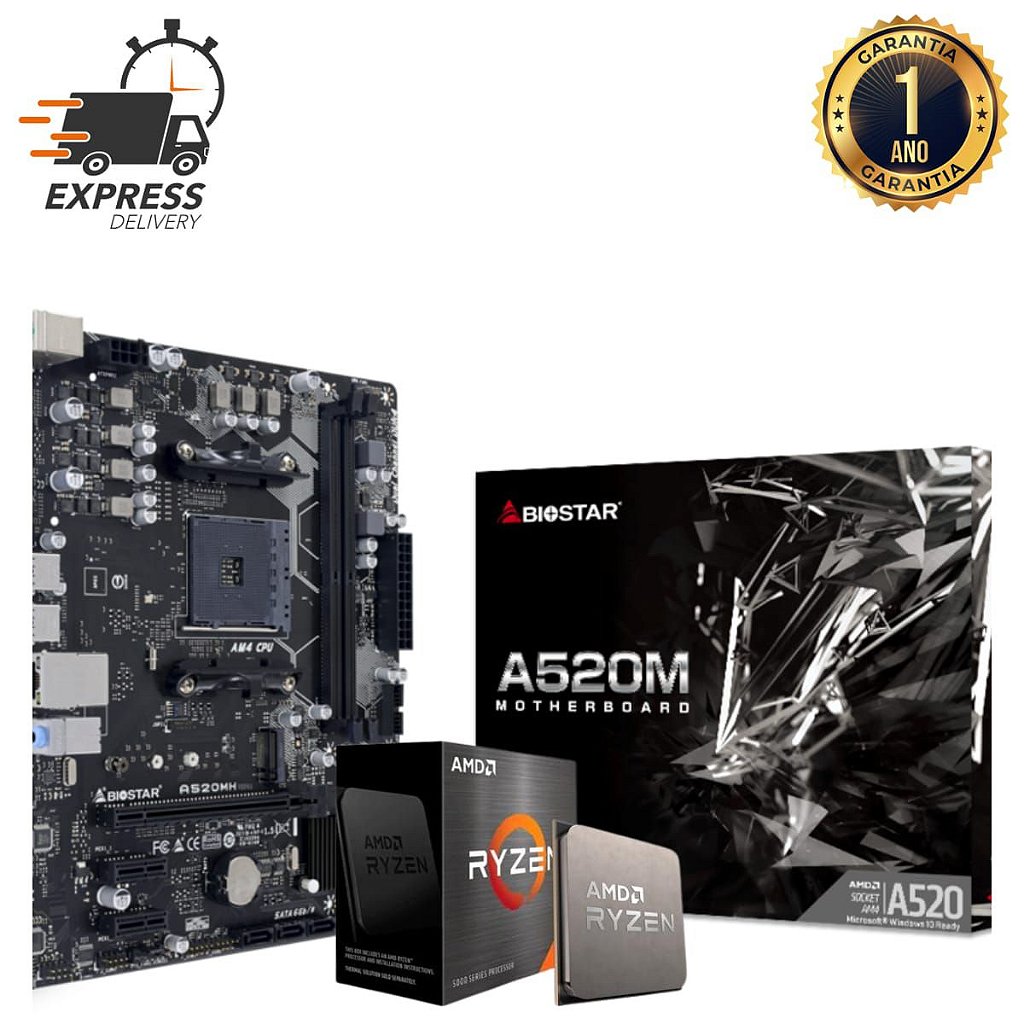 Kit Upgrade Gamer A520 A520M AM4 + CPU AMD Ryzen 5 4600G