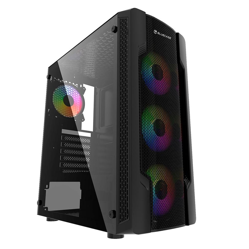 Gabinete Gamer MidTower BG-031 Mesh Preto USB 3.0 Vidro S/ Fonte