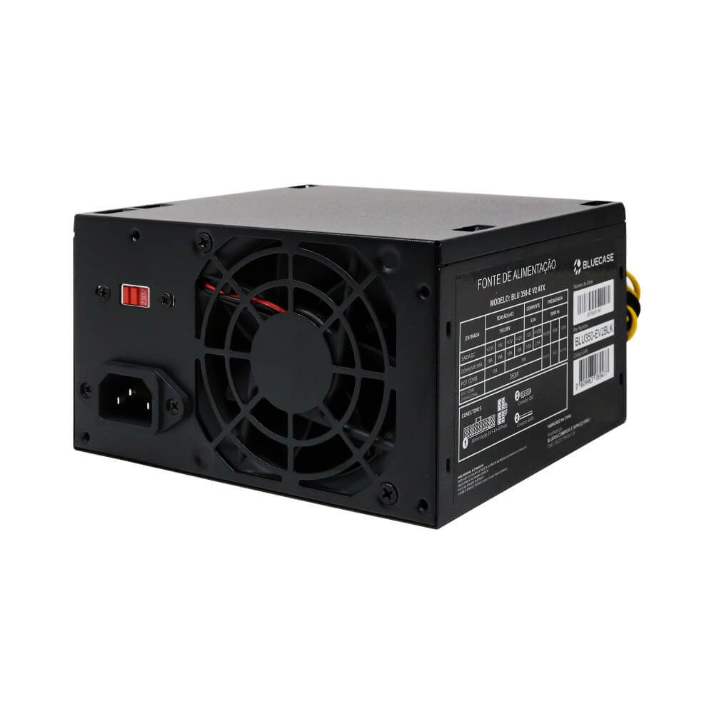 Fonte Bluecaser Preto 350W C/ Cabo ATX - BLU350-E V2 ATX