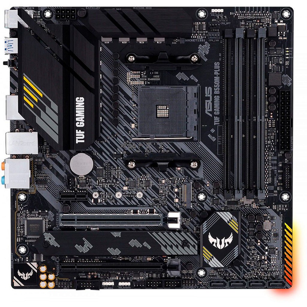 Detalhes de Kit Gamer Asus TUF Gaming B550M Plus + Ryzen 5 5600 + 16GB DDR4