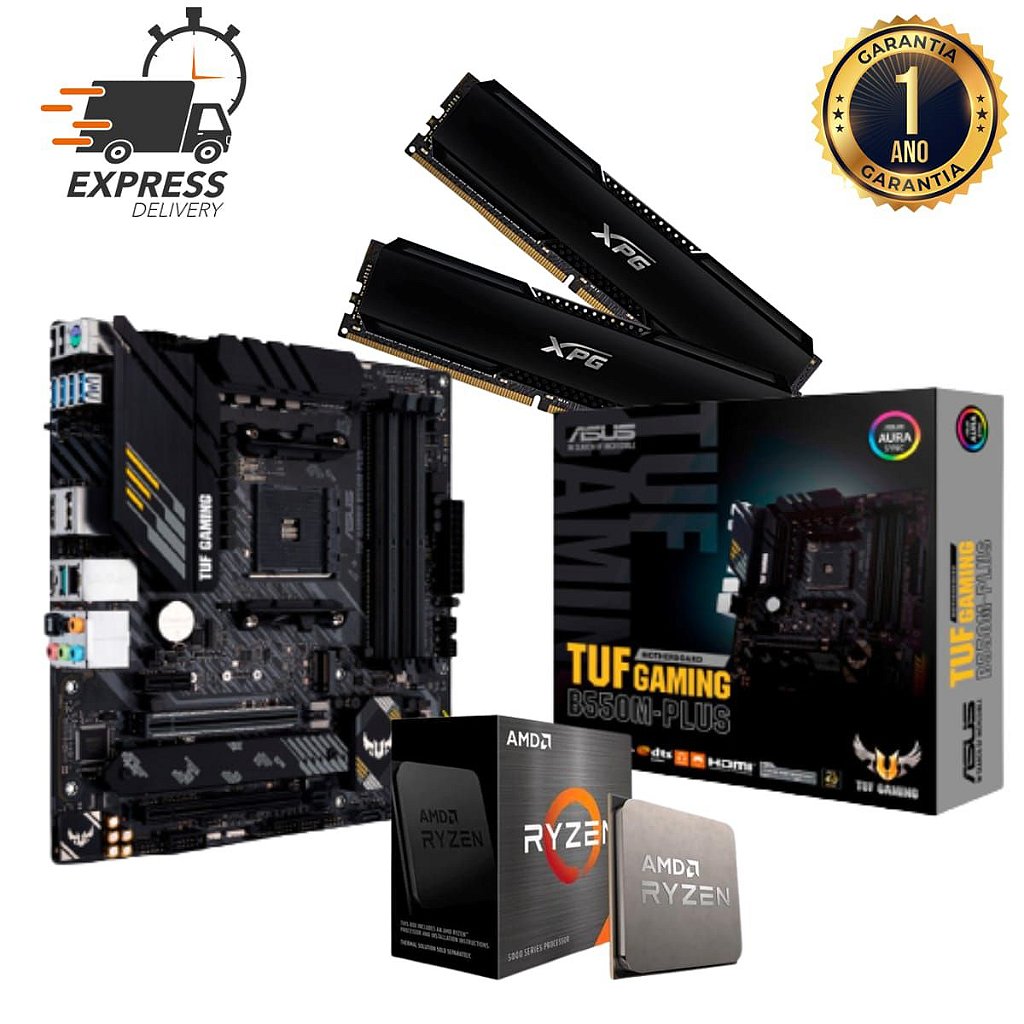Kit Gamer Asus TUF Gaming B550M Plus + Ryzen 5 5600 + 16GB DDR4