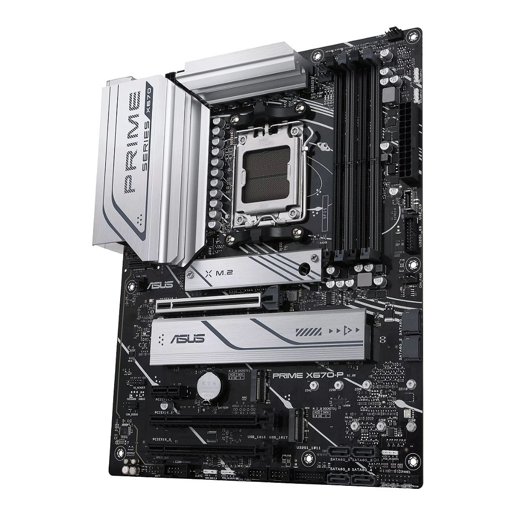 Detalhes de Placa mãe Asus Prime X670-P DDR5 M.2 AMD AM5 Para Ryzen 7000
