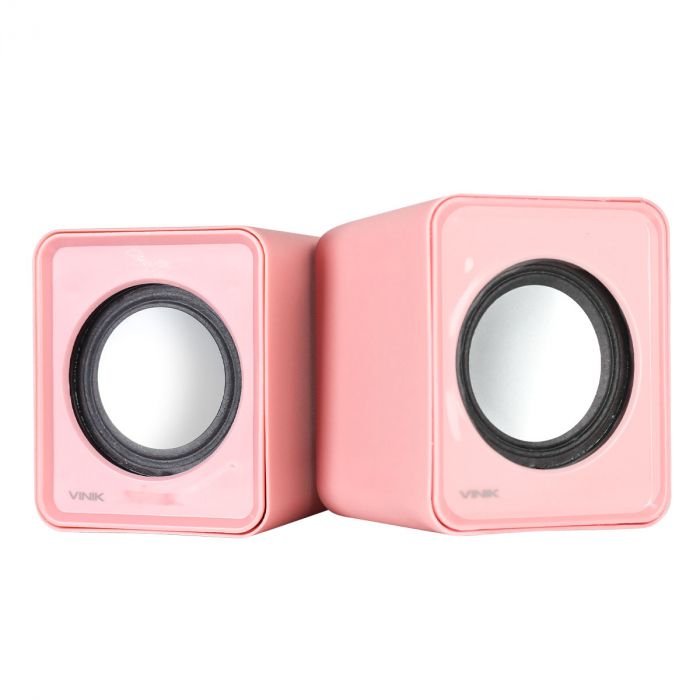 Caixa De Som Caixinha Multimídia Vinik Usb/p2 Rosa Vs01r