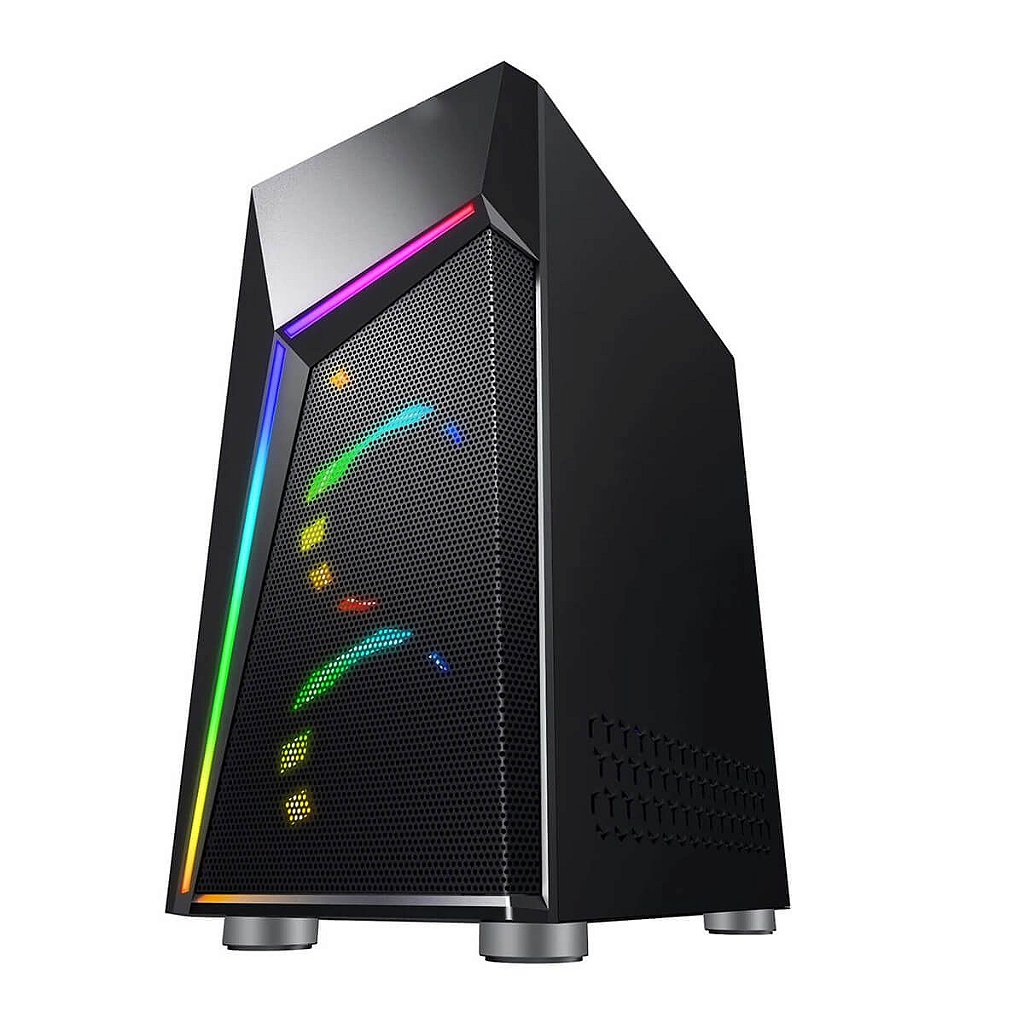 Detalhes de Gabinete Gamer MidTower BG-020 Preto USB 3.0 Vidro S/ Fonte