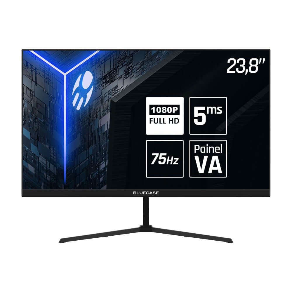 Monitor Gamer 23,8" Full Hd FreeSync Led HDMI Preto Bluecase 75Hz